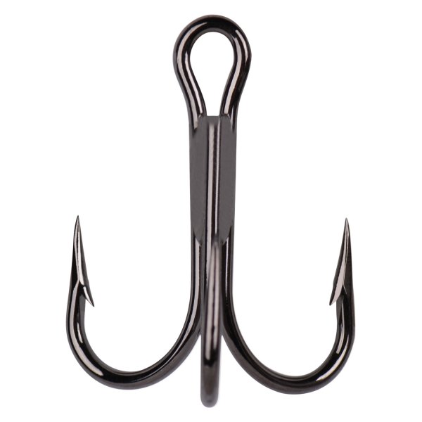 Mustad® - 4X Strong Kingfish 4 Size Black Nickel Treble Hooks, 25 Pieces