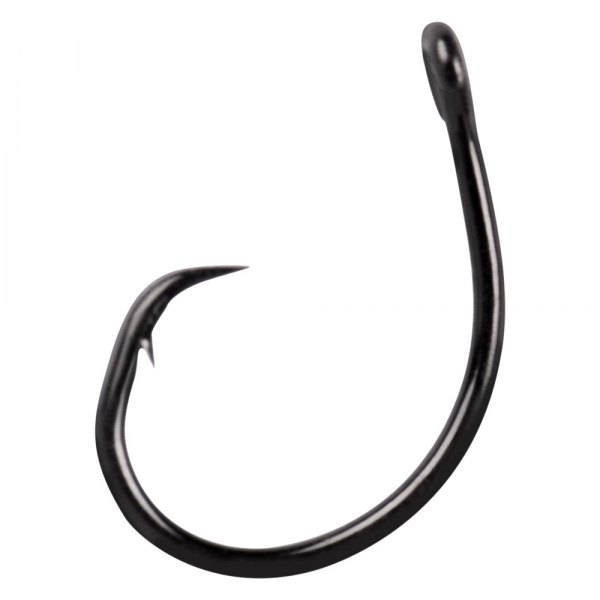 Mustad® - Demon™ Perfect Circle 1/0 Size Black Nickel Inline Hooks, 10 Pieces