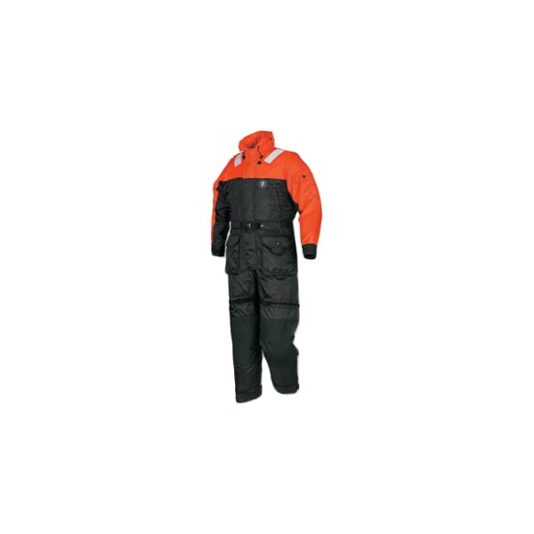 Mustang Survival® - Deluxe Anti-Exposure Large Orange/Black Coverall and Worksuit