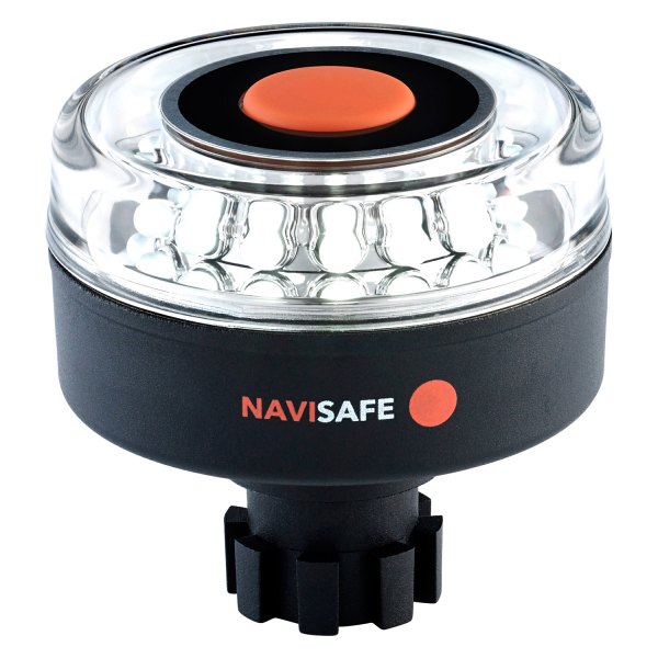Navisafe® - Black RIB Mount White All-Round LED Light with Navibolt Base