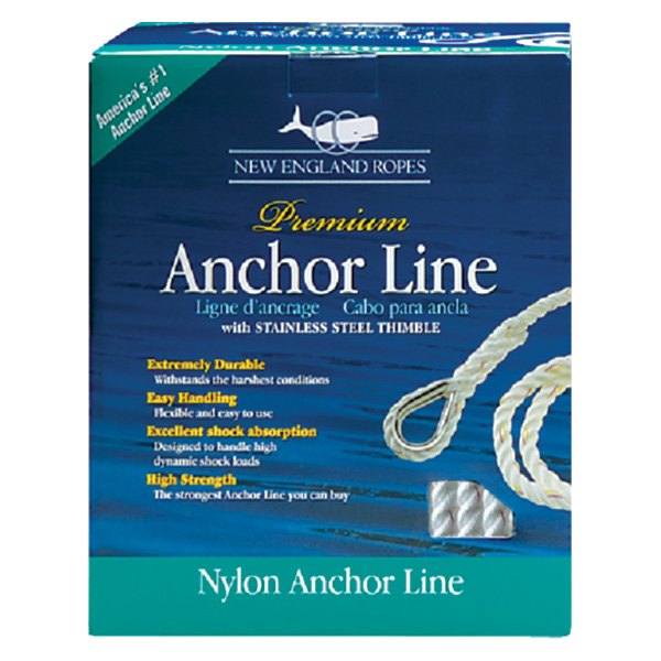 New England Ropes® - 3/8" D x 150' L Nylon Anchor Line with Thimble
