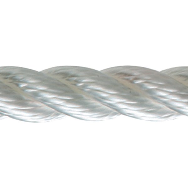 New England Ropes® - Premium 3/8" D x 600' L White Nylon 3-Strand Dock Line