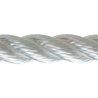 New England Ropes® 70502400600 - Premium 3/4" D x 600' L White Nylon 3-Strand Dock Line