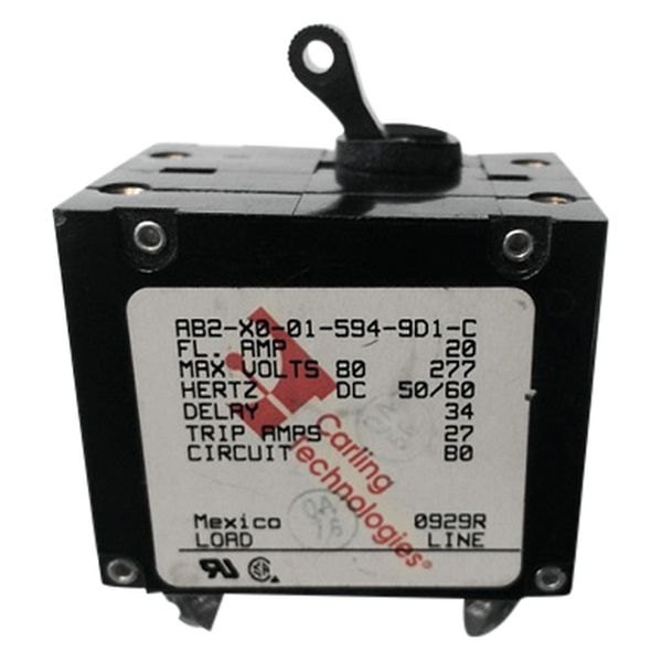Newmar® - 50 A Double Pole Circuit Breaker with Black Throw