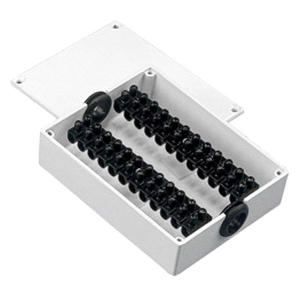 Newmar® - White Junction Box with 2 Connector Strips