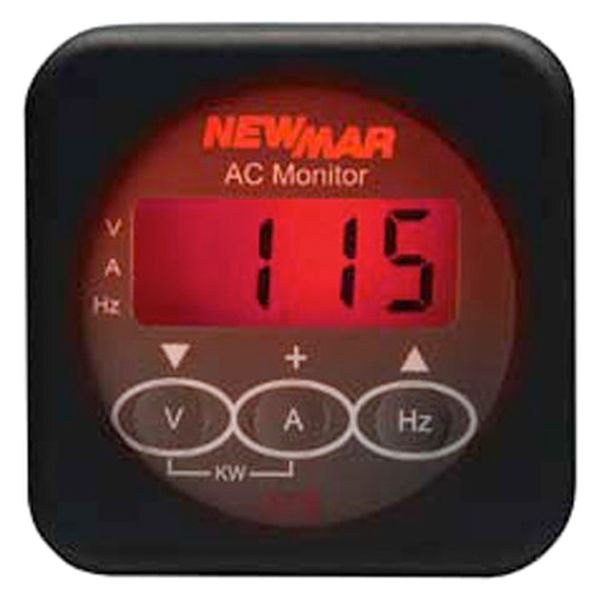 Newmar® - 2.5" AC Gray Dial/Black Bezel In-Dash Mount Multimeter Gauge