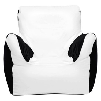 Ocean-Tamer® - 39" H x 36" W x 32" D White/Black Medium Armchair Bean Bag Chair