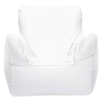 Ocean-Tamer® - 39" H x 36" W x 32" D White Carbon Fiber Medium Armchair Bean Bag Chair