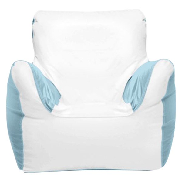  Ocean-Tamer® - 39" H x 36" W x 32" D White/Ice Blue Medium Armchair Bean Bag Chair