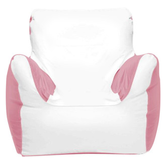 Ocean-Tamer® - 39" H x 36" W x 32" D White/Pink Ice Medium Armchair Bean Bag Chair