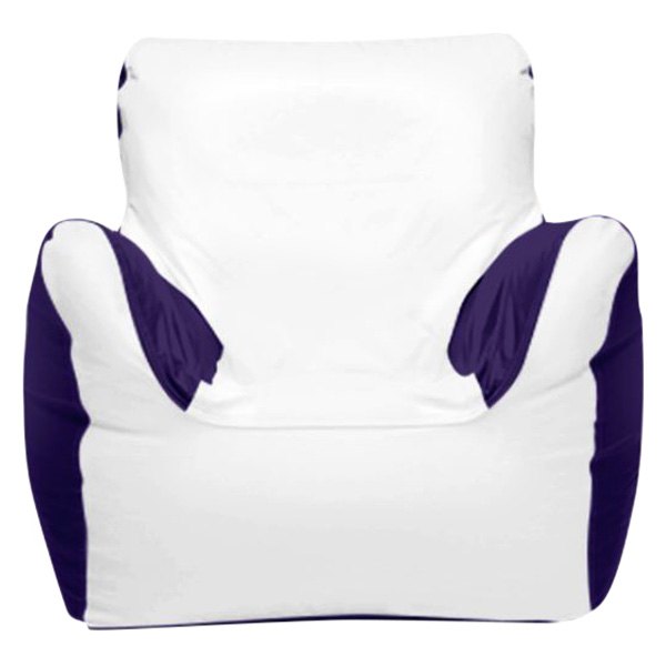  Ocean-Tamer® - 39" H x 36" W x 32" D White/Purple Medium Armchair Bean Bag Chair