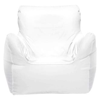 Ocean-Tamer® - 39" H x 36" W x 32" D White/White Carbon Fiber Medium Armchair Bean Bag Chair