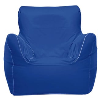 Ocean-Tamer® - 21" H x 29" W x 29" D Blue Carbon Fiber Small Armchair Bean Bag Chair
