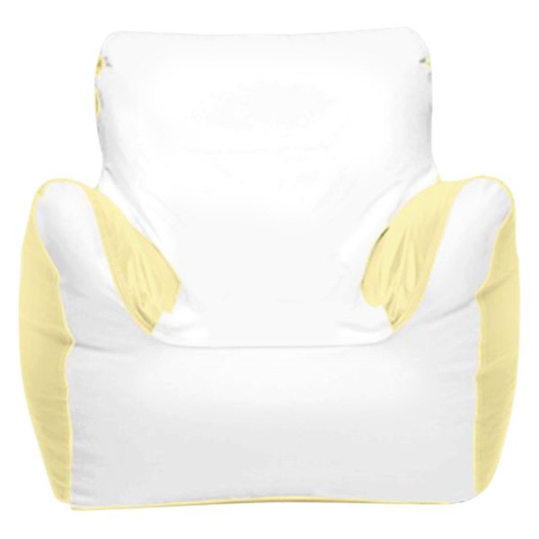  Ocean-Tamer® - 21" H x 29" W x 29" D White/Fighting Lady Yellow Small Armchair Bean Bag Chair
