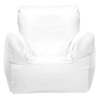 Ocean-Tamer® - 21" H x 29" W x 29" D White/White Carbon Fiber Small Armchair Bean Bag Chair