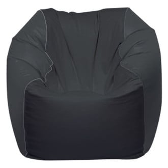 Ocean-Tamer® - 28" H x 36" W x 36" D Gray Carbon Fiber Large Round Bean Bag Chair