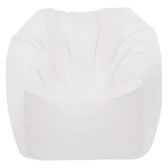 Ocean-Tamer® - 28" H x 36" W x 36" D White Carbon Fiber Large Round Bean Bag Chair