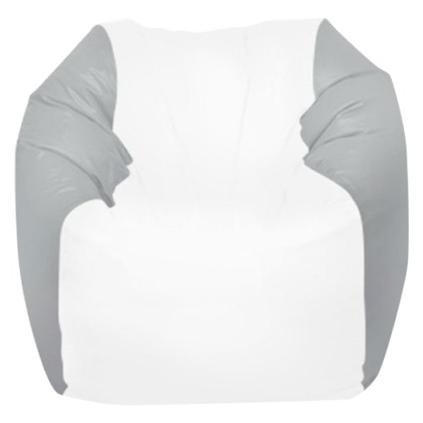  Ocean-Tamer® - 28" H x 36" W x 36" D White/Gray Carbon Fiber Large Round Bean Bag Chair