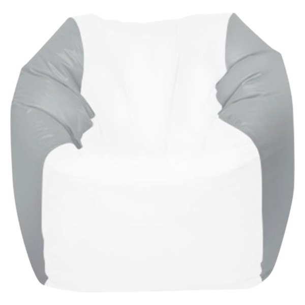  Ocean-Tamer® - 28" H x 36" W x 36" D White/Medium Gray Large Round Bean Bag Chair