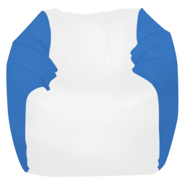  Ocean-Tamer® - 28" H x 36" W x 36" D White/Ocean Blue Large Round Bean Bag Chair