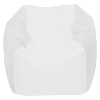 Ocean-Tamer® - 28" H x 36" W x 36" D White/White Carbon Fiber Large Round Bean Bag Chair