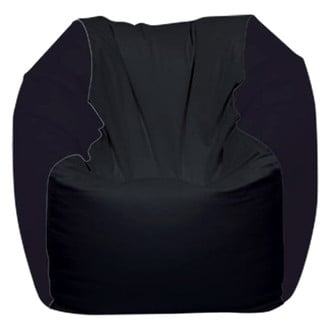 Ocean-Tamer® - 24" H x 36" W x 36" D Black Carbon Fiber Medium Round Bean Bag Chair