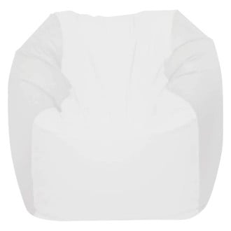 Ocean-Tamer® - 24" H x 36" W x 36" D White/White Carbon Fiber Medium Round Bean Bag Chair