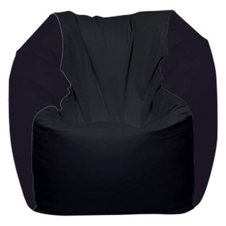 Ocean-Tamer® - 21" H x 33" W x 30" D Black Carbon Fiber Small Round Bean Bag Chair