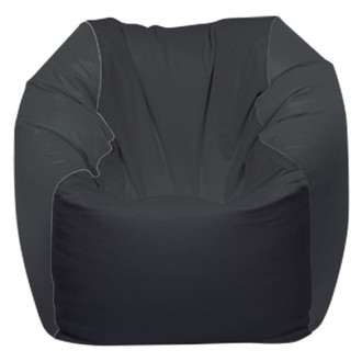 Ocean-Tamer® - 21" H x 33" W x 30" D Gray Carbon Fiber Small Round Bean Bag Chair