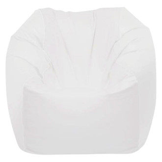 Ocean-Tamer® - 21" H x 33" W x 30" D White Carbon Fiber Small Round Bean Bag Chair