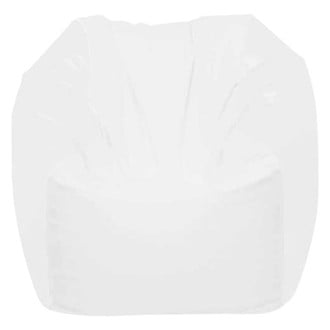 Ocean-Tamer® - 21" H x 33" W x 30" D White Small Round Bean Bag Chair