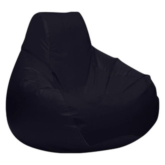 Ocean-Tamer® - 30" H x 38" W x 38" D Black Carbon Fiber Large Teardrop Bean Bag Chair