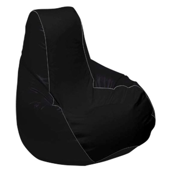  Ocean-Tamer® - 30" H x 33" W x 44" D Black Medium Longneck Teardrop Bean Bag Chair