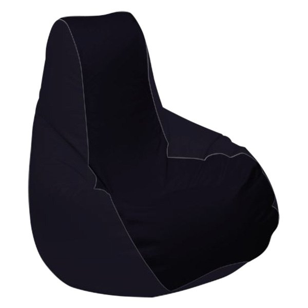  Ocean-Tamer® - 30" H x 33" W x 44" D Black Carbon Fiber Medium Longneck Teardrop Bean Bag Chair