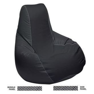 Ocean-Tamer® - 30" H x 33" W x 44" D Gray Carbon Fiber Medium Longneck Teardrop Bean Bag Chair