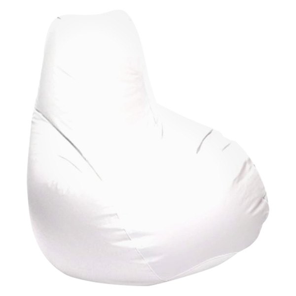  Ocean-Tamer® - 30" H x 33" W x 44" D White Carbon Fiber Medium Longneck Teardrop Bean Bag Chair