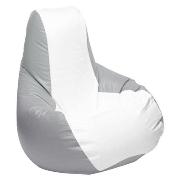  Ocean-Tamer® - 30" H x 33" W x 44" D White/Medium Gray Medium Longneck Teardrop Bean Bag Chair