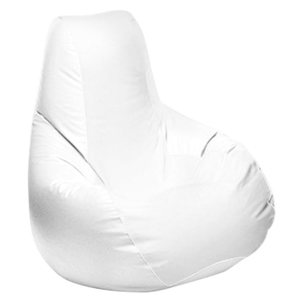  Ocean-Tamer® - 30" H x 33" W x 44" D White/White Medium Longneck Teardrop Bean Bag Chair