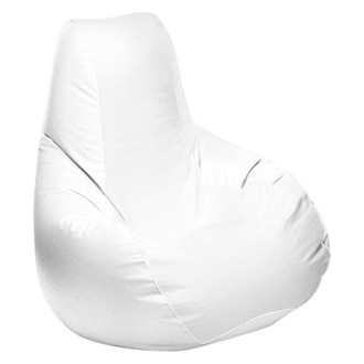 Ocean-Tamer® - 30" H x 33" W x 44" D White/White Medium Longneck Teardrop Bean Bag Chair