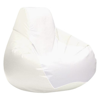 Ocean-Tamer® - 20" H x 24" W x 24" D White Carbon Fiber Small Teardrop Bean Bag Chair