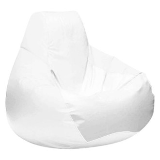 Ocean-Tamer® - 20" H x 24" W x 24" D White Small Teardrop Bean Bag Chair