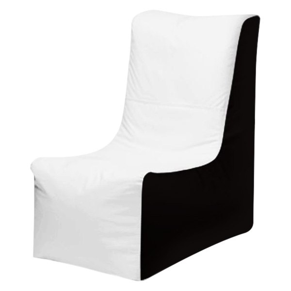  Ocean-Tamer® - 36" H x 20" W x 34" D White/Black Large Wedge Bean Bag Chair