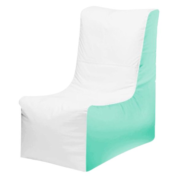 Ocean-Tamer® - 36" H x 20" W x 34" D White/Sea Foam Green Large Wedge Bean Bag Chair