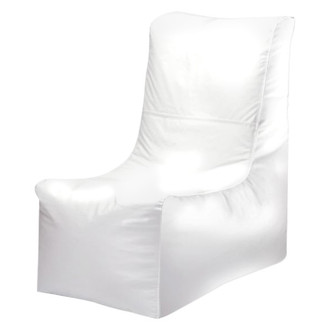 Ocean-Tamer® - 36" H x 15" W x 34" D White Carbon Fiber Small Wedge Bean Bag Chair
