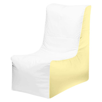 Ocean-Tamer® - 36" H x 15" W x 34" D White/Fighting Lady Yellow Small Wedge Bean Bag Chair