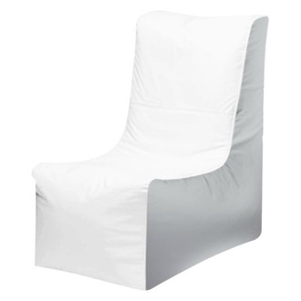 Ocean-Tamer® - 36" H x 15" W x 34" D White/Medium Gray Small Wedge Bean Bag Chair