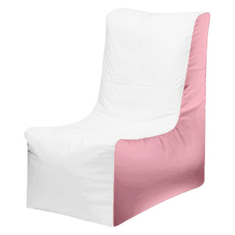 Ocean-Tamer® - 36" H x 15" W x 34" D White/Pink Ice Small Wedge Bean Bag Chair
