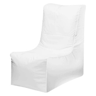 Ocean-Tamer® - 36" H x 15" W x 34" D White Small Wedge Bean Bag Chair