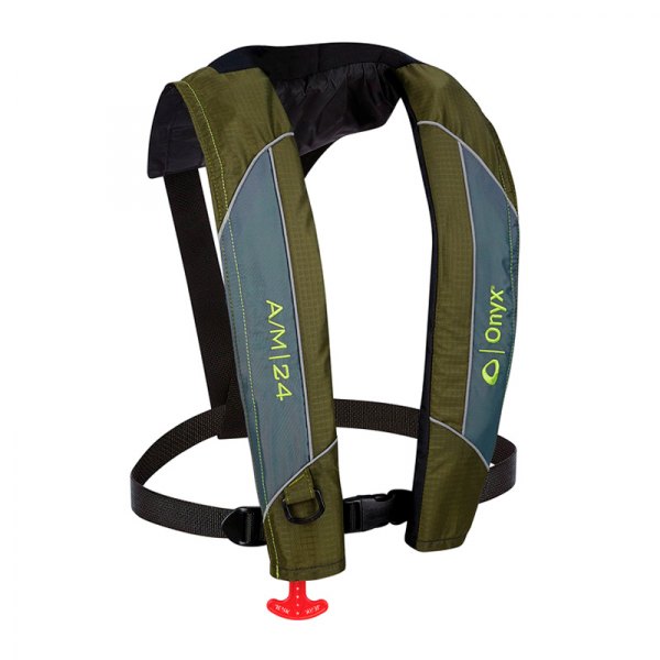Onyx Outdoor® - A/M-24 PFD Green Inflatable Life Jacket