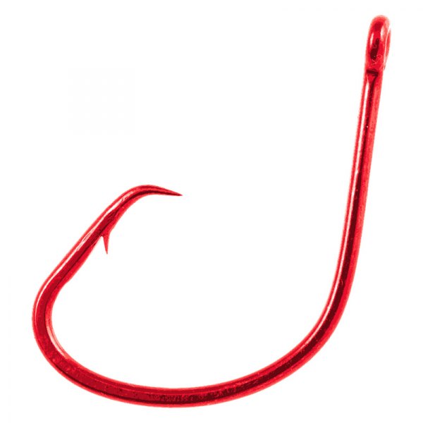 Owner® - Mutu Circle 3/0 Size Red Hooks, 5 Pieces
